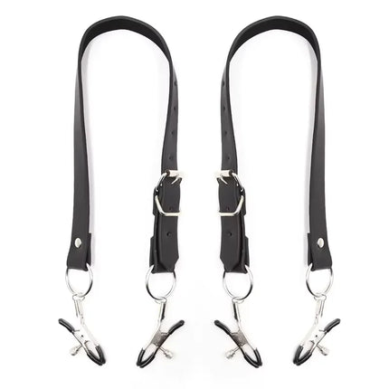 Labia Spreader Strap with Clamp Clip Onto Clitoris Spread Pussy Open Vagina Stimulator BDSM Bondage Nipple Sucker Sex Toys Slave