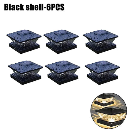 Outdoor Waterproof Villa Gate Fence Light Solar Light Outdoor Villa Column Lamp Fence Gate Pillar Head Led Lamp For House Garden