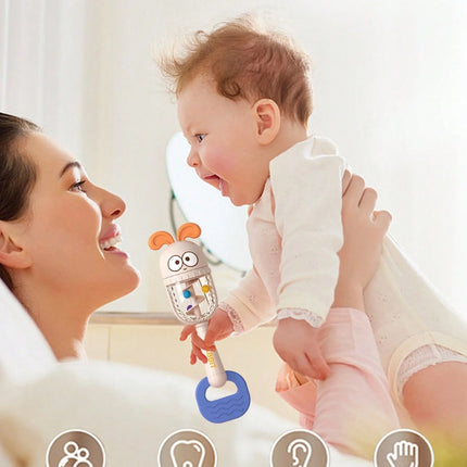Baby Rattle Toys Teether Hand Bells Mobile Infant Stop Weep Tear Rattles Early Educational Toy for Newborn cute animals Gifts