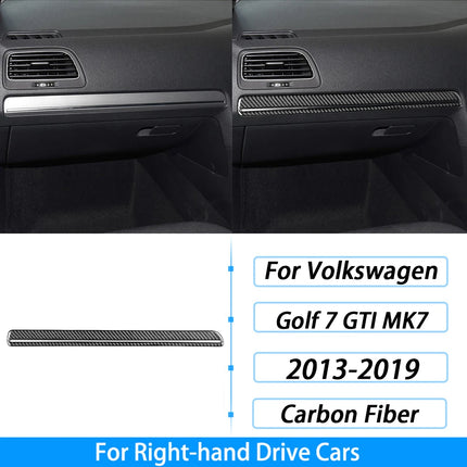 For Volkswagen Golf 7 GTI MK7 2013-2019 Carbon Fiber Gear Shift Air Outlet Window Lift Dashboard Suit Trim Car Interior Sticker