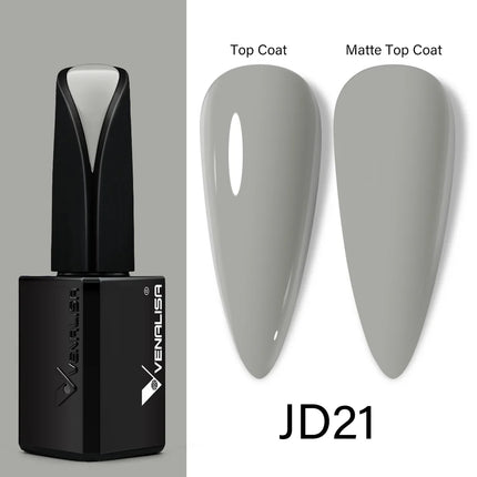 Venalisa15ML Silky Matte TPO FREE Topcoat No Cleaning Nail Lacquer Full Coverage Long Lasting Gorgeous Color Nail Varnish