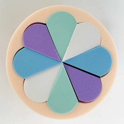 8Pcs Petal Makeup Sponges - Random Color for Foundation/Concealer | Soft Reusable Hypoallergenic Cosmetic Tools