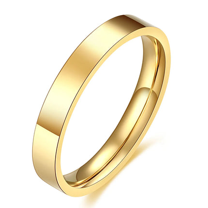 VQYSKO 3mm Gold Color Filled Rings for Women Girls Stacking Stackable Band Thumb Pointer Finger Plain Ring Comfort Fit