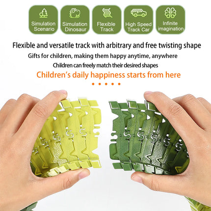 Electric Dinosaur Track Car for Boys - Magic Climbing Railway Flexible Toy Train Educational Quality Kids Playset
