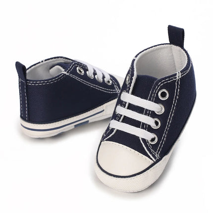 0-18 Months Newborn Baby Shoes Classic Fashion Casual Sports Shoes for Boys and Girls Non slip Soft Sole Walking Shoes