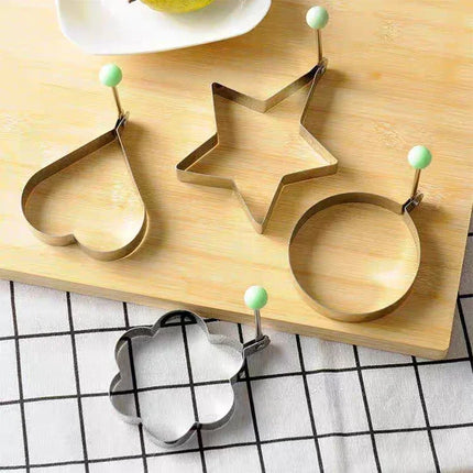 Stainless Steel Omelette Mold Maker Love Star Bear Flower Fried Egg Mold Pancake Shaper Cooking Baking Tools Kitchen Accessories