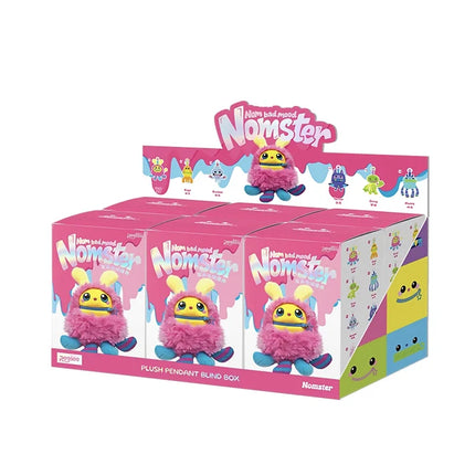 Nomster Official Nom Bad Mood Talking Plush Keychain Blind Box Cute Kawaii Collectible Toy Figure Bag Charm Decor Christmas Gift