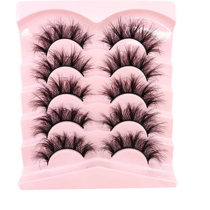 New 5 pairs natural fluffy 3D mink false eyelashes fake lashes makeup kit Mink Lashes extension eye lashes short eyelashes