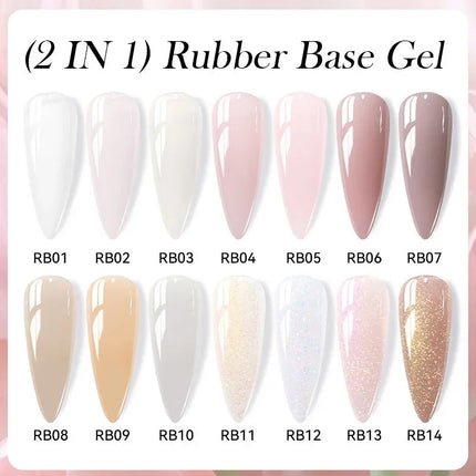 7ml Nude Pink Rubber Base Gel Nail Polish Foil Effect Semi Permanent Uv Gel Soak Off Self Leveling Gel Varnish Nail Art Base Gel