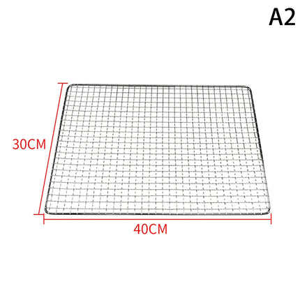 Outdoor Camping Barbecue Grilling Part Grates 304 Stainless Steel Rectangle Square BBQ Net Mesh Grill NonStick Baking Mat