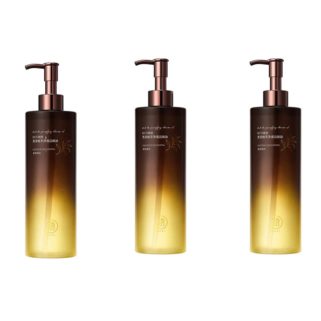 RUYI Black Tea Makeup Remover Oil Gentle Deep Clean Face lip Eyes three-in-one Beauty Make-up Cleansing Oil for women men 300ml