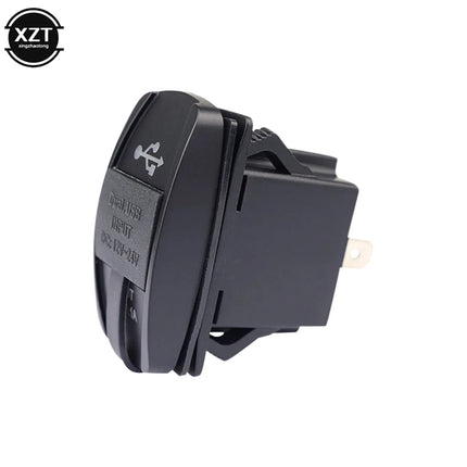3.1A Dual USB Charger Socket Rocker Switch Waterproof Power Outlet for Car Boat Trucks RV Marine Vehicles Rocker Switch Panel