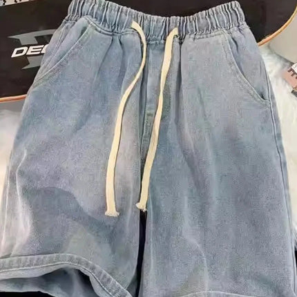 2026 New Men's Denim Shorts Summer Thin Lightweight Casual Street Straight Loose Work Outdoor Fashion Urban Workwear Shorts