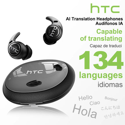 HTC NE76 Sleep Bluetooth Earbuds, AI Translator Earbuds Mini Wireless Headphones 3g Ultra-Lightweight Comfort Sleep Friendly