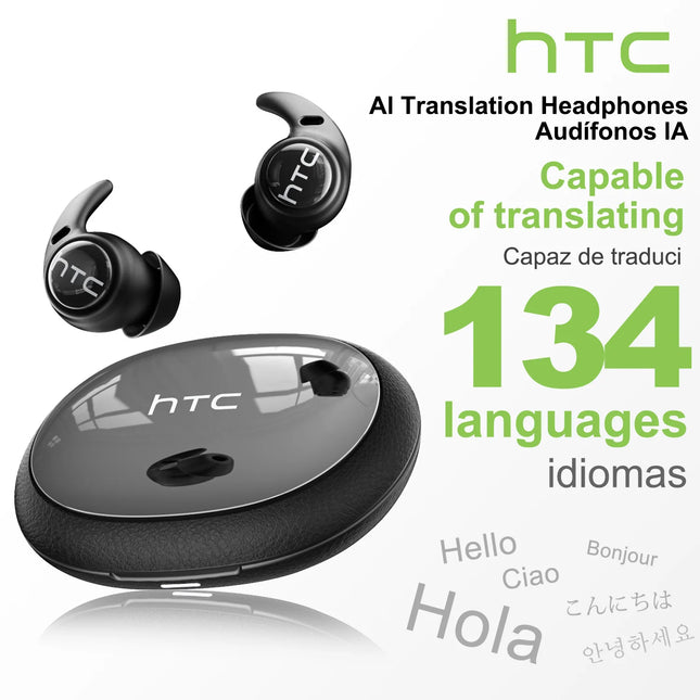 HTC NE76 Sleep Bluetooth Earbuds, AI Translator Earbuds Mini Wireless Headphones 3g Ultra-Lightweight Comfort Sleep Friendly