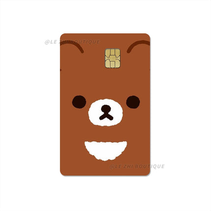Japan Anime Cute Cartoon Bear Credit Debit Card Sticker Kawaii Bus Pass Diy Waterproof Small Chip Film Sticker Decoration