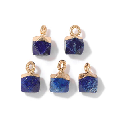 Blue Lapis Lazuli Pendant Gems Cross Hand Oval Shape Natural Stone Lapis Lazuli Charms for Jewelry Making Necklace DIY Bracelet