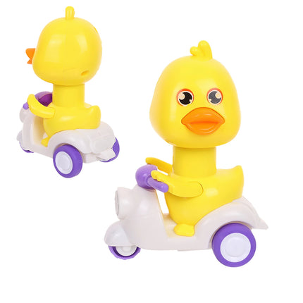 Children's press duck motorcycle toy, inertia scooter