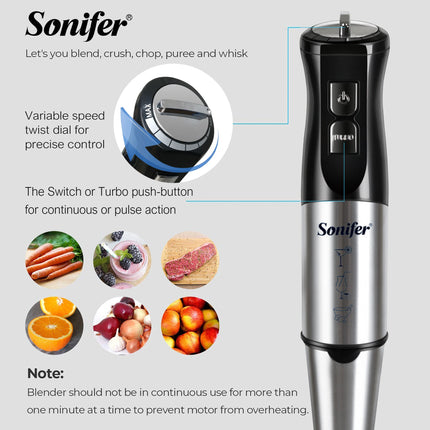 10 in 1 Multi Blender Stainless Steel  Food Processor Vegetable Cutter Meat Grinder Chopper Whisk 800W Food Mixer Juicer Sonifer