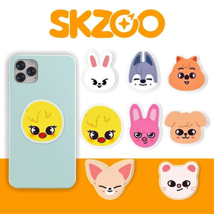 SKZOO idol peripheral cartoon peripheral acrylic phone airbag retractable transparent stand Fan gift