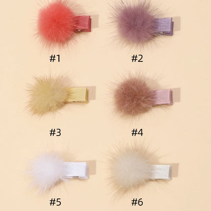Popular Fashion Baby Girls Hair Clips Solid Plush Hairpins for Children Seamless Hair Grips for Kids Baby Hair Accessories