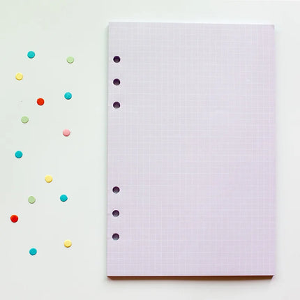 2026 40Sheet Kawaii A5 A6 Loose Leaf Notebook Refill Spiral Binder Index Paper Inner Pages Daily Planner Line Grid Blank Agenda