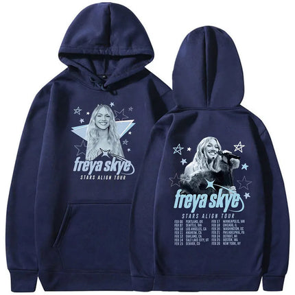 Singer Freya Skye Stars Align Tour 2026 Print Hoodie Men Women Long Sleeve Fashion Oversized Sweatshirt Aesthetic Pullover Hoody
