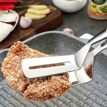 1/3pc Stainless Steel Spatula with Clamp Picnic BBQ Clip Tong Multifunctional Cooking Tool For Frying Fish Steak Kitchen Utensil