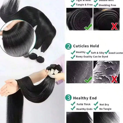 42 Inch Bundles Bone Straight Brazilian Human Hair Bundles Raw Extensions Tissage For Women