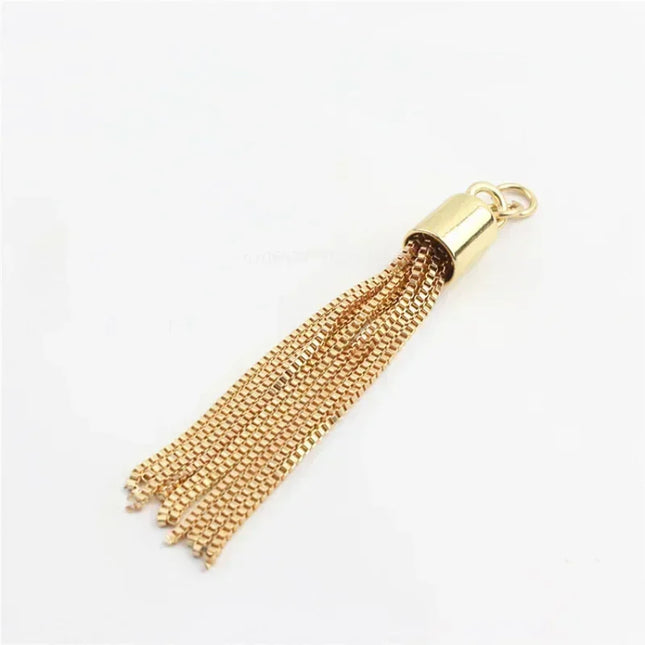 Metal Decoration Buckle Tassel Pendant Keychain for Handbag Purse Fashion Hardware Accessories DIY Crafts Decor Tassel Bag Chain