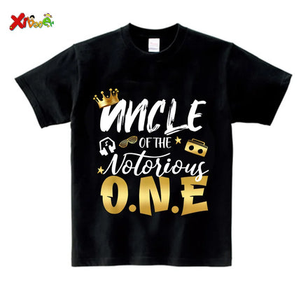 Notorious One Shirts Kids Birthday Shirt Boy Girl Family Matching Outfits 1st Party TShirt Toddler Baby Familia Custom Name