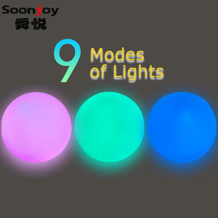 LED Juggling Balls Glow Balls USB Rechargeable Soft PVC Light Up Ball (Set of 3)
