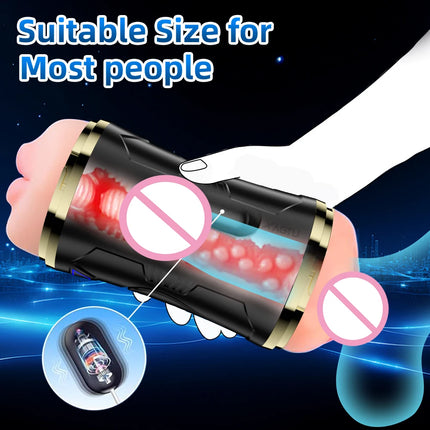 Automatic Male Mastubator Vibration Blowjob Machine for Men Masturbation Cup Sex Toys Adult Goods for Men Masturbate Supplies