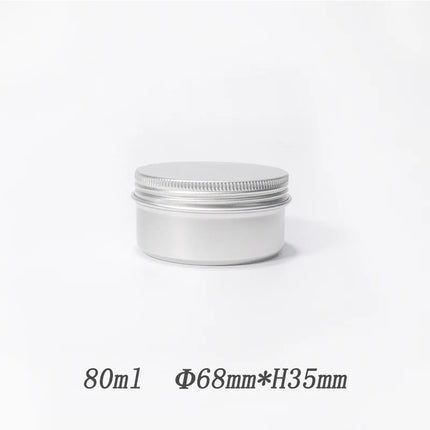 5-250ml Aluminum Tin Jars Lip Balm Container With Screw Thread Lid Candle Ceam Jar Cosmetic Tea Cans Box