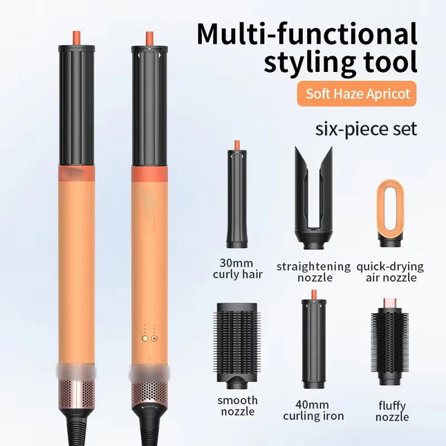 1700W New 6-in-1 Hair Styler Hot Air Brush Multi-Functional Dry Straighten Curl Salon  Home Use Hair Styling Tool
