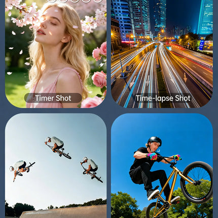 4K Pocket Gimbal Camera Handheld Stabilized Camcorder 75MP 330° Auto-Tracking Rotation 1.7-inch Touchscreen for Vlogging