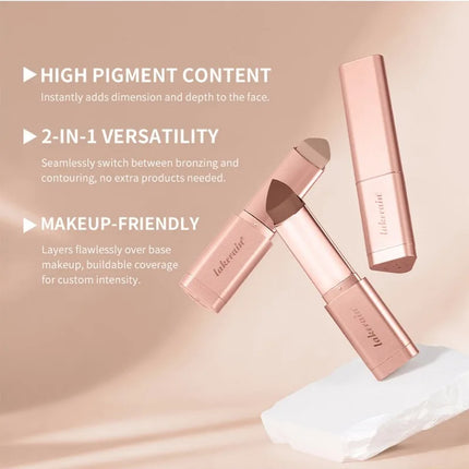 Triangle Bronze Contour Stick Face Sculpting Concealer Cream Cover Dark Circle Hydrating Long Lasting Anti-oxidant Facial Makeup
