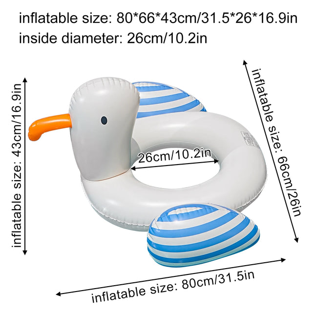 1PC Seagull-Shaped Inflatable Arm Float - Thickened Swimming Ring for Summer Water Sports