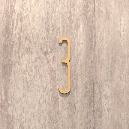 On The Door Extra Apartment Floating Exterior House Metal Building 3D Digits Number Art Nordic Home Decor Wall Sticker Acrylic