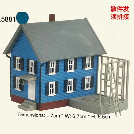 N Scale Model building kit Dwelling House 1:160 American Courtyard architecture Model Train Railway Layout DIY Material Diorama