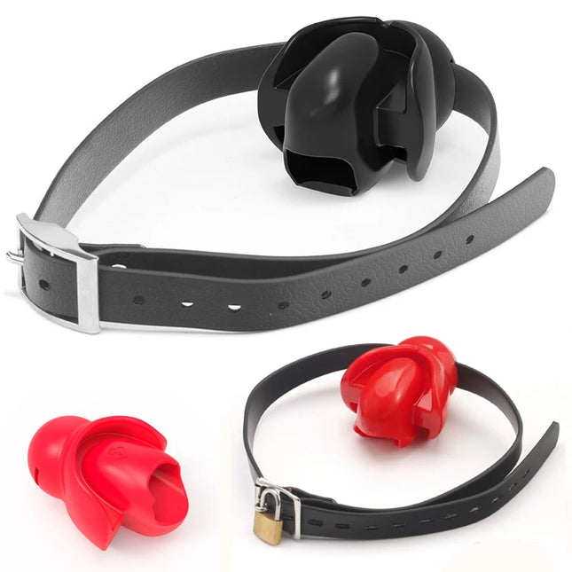 Silicone Mouth Gag Erotic Fixed Tongue Gag Ball Couple Adult Game Alternative No Escape Bondage Gag Ball Erotic Sex Toy Store 18+