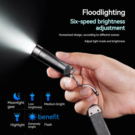 Philips Mini Flashlight SFL1121 - High-intensity, Ultra-bright, Self-defense, Outdoor Emergency, Portable