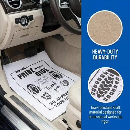 Car Floor Mat Disposable Waterproof Anti-Slip Paper Pad Perfect for Automotive Interior Protection and Cleaning