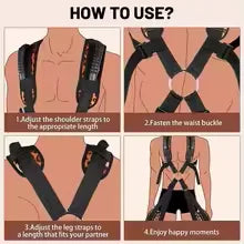 Adjustable Bondage Love Swing Set For Couples With Soft Plush Padding Restraint Mat Adult Sex Toy