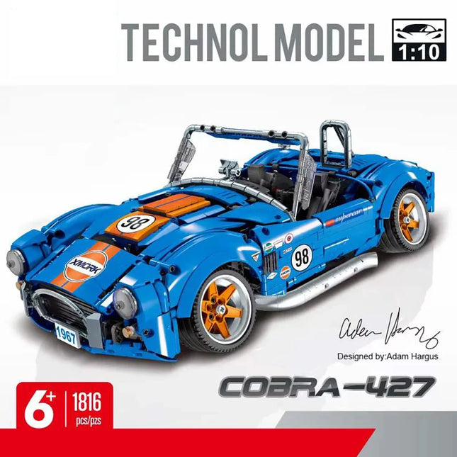 1816Pcs Technical Shelby 260 Cobra CSX2000 Super Racing Car Building Blocks Low Lying Car Bricks Toys For Kids Gifts Boys
