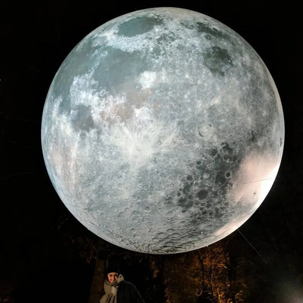 Free Shipping 3meters Helium Giant Inflatable Moon Ball With Led Lighting PVC Airtight Air Blown Planet Balloon For Party Show