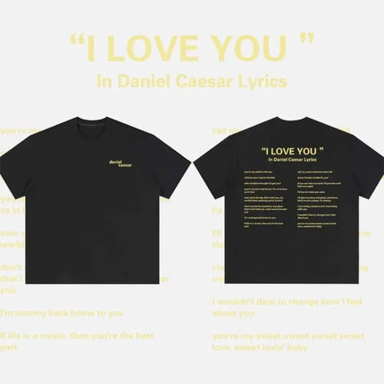 Novelty Printed Baju Casual Graphic Tee Daniel Caesar Mens T-shirt Cotton Casual Loose Sports Short Sleeve Oversize Tee Unisex