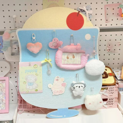 New Cute Summer Cherry Soda Felt Board Pain Board Small Card Felt Board Photo Wall Punch-free Room Decoration Board Props Gift