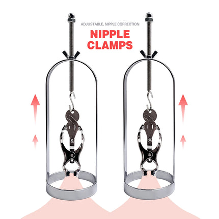 A Pair of Nipple Clamps Women Breast Clips Sex Tools for Couples Erotic Toys Adult Female Harness Chastity Cage Bondage Sex Shop