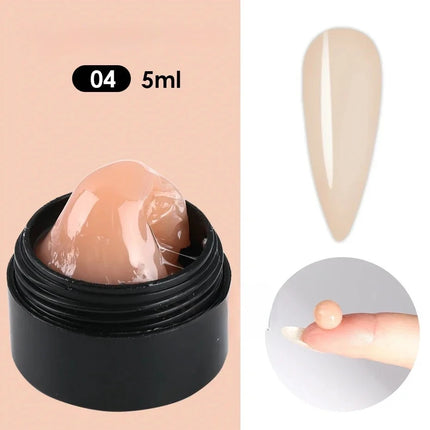5ml Crystal Soft Solid Extension Nail Gel Pink Carving Clear Acrylic Nude Flower Jelly Shaping DIY Model Manicure Varnish Tools